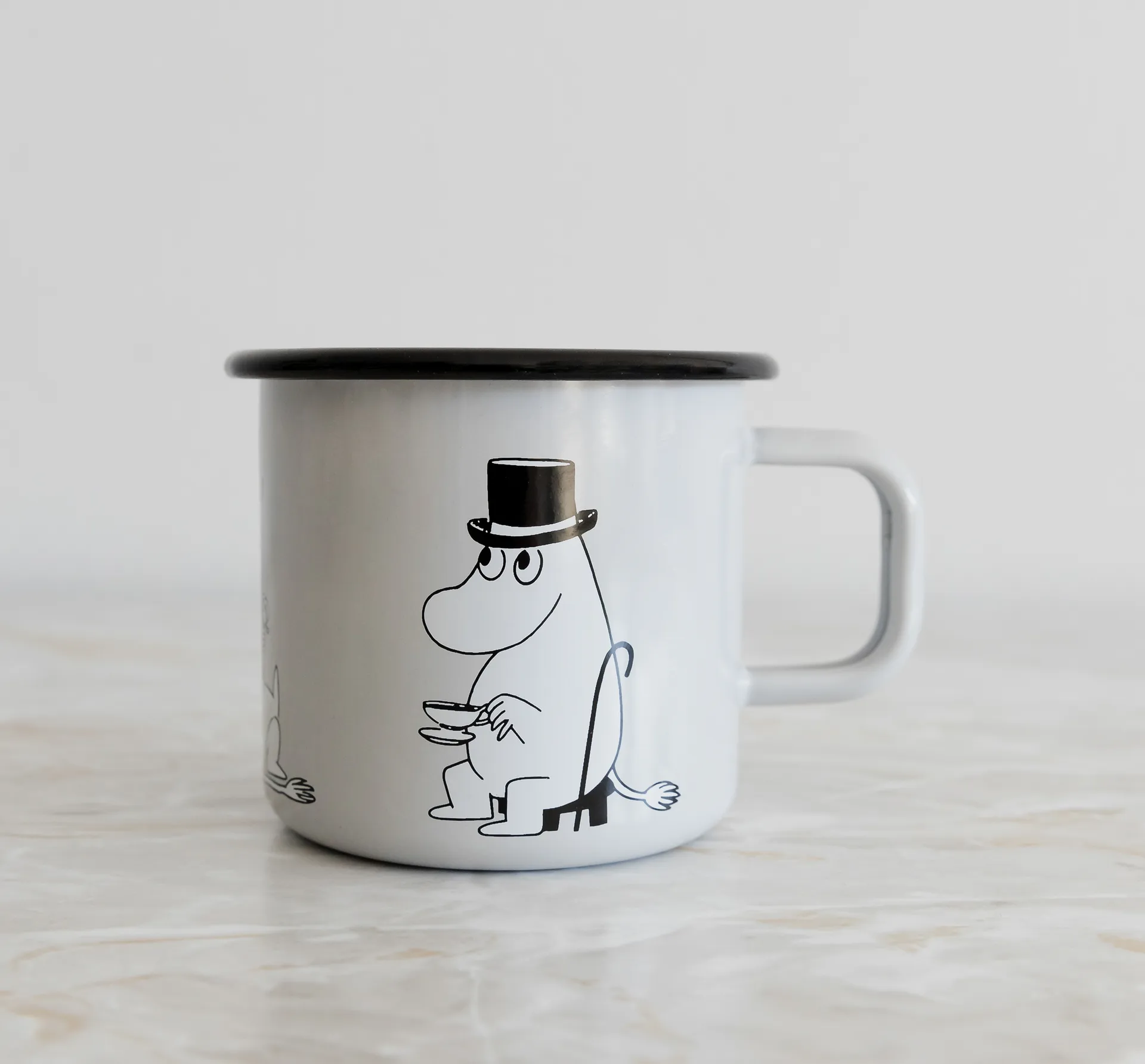 Taza esmaltada papá Moomin 37 cl, gris Muurla