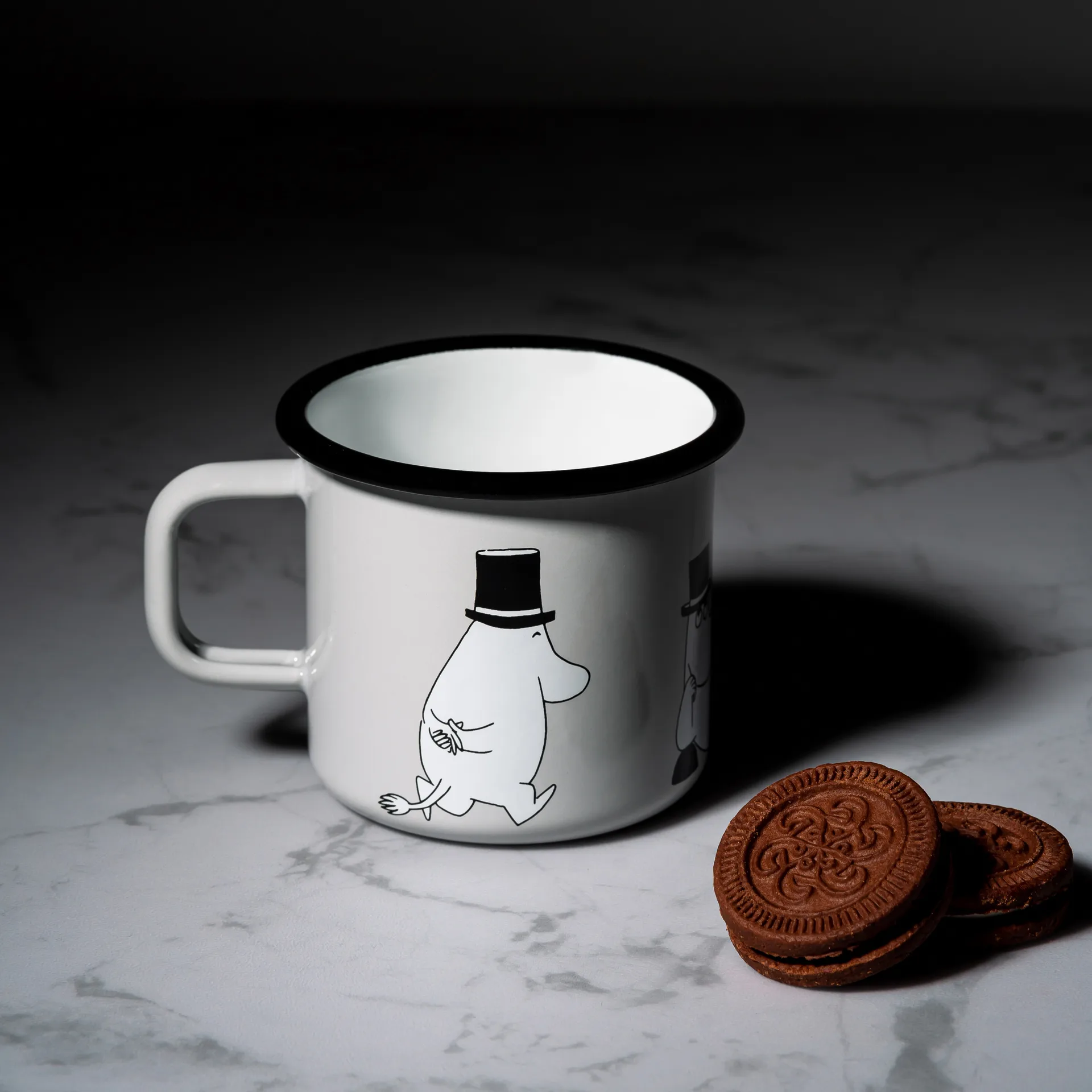 Taza esmaltada papá Moomin 37 cl, gris Muurla
