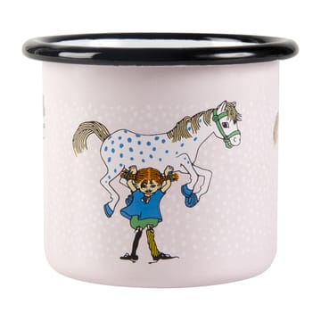 Taza esmaltada Pippi and the horse 1,5 dl - Light pink - Muurla