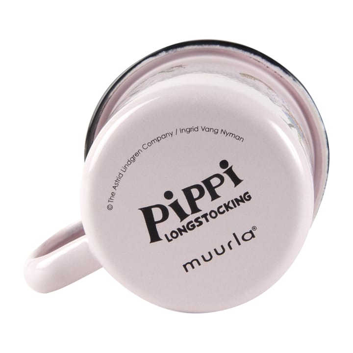Taza esmaltada Pippi and the horse 1,5 dl, Light pink Muurla