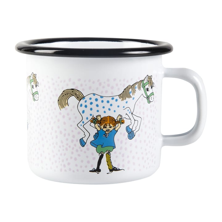 Taza esmaltada Pippi and the horse 2,5 dl - White - Muurla