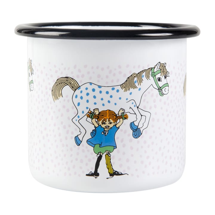 Taza esmaltada Pippi and the horse 2,5 dl, White Muurla