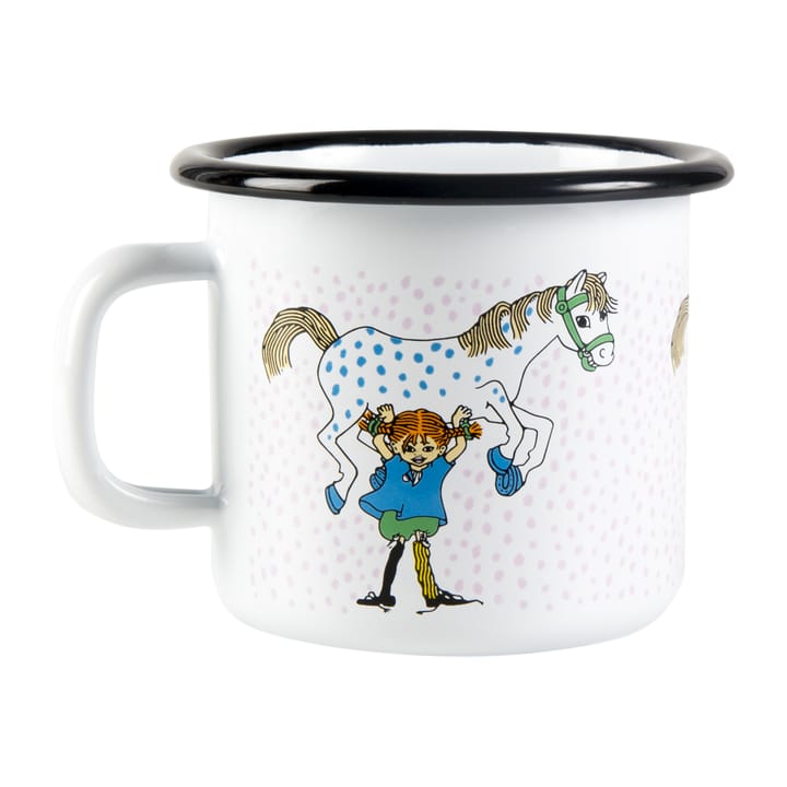 Taza esmaltada Pippi and the horse 2,5 dl, White Muurla