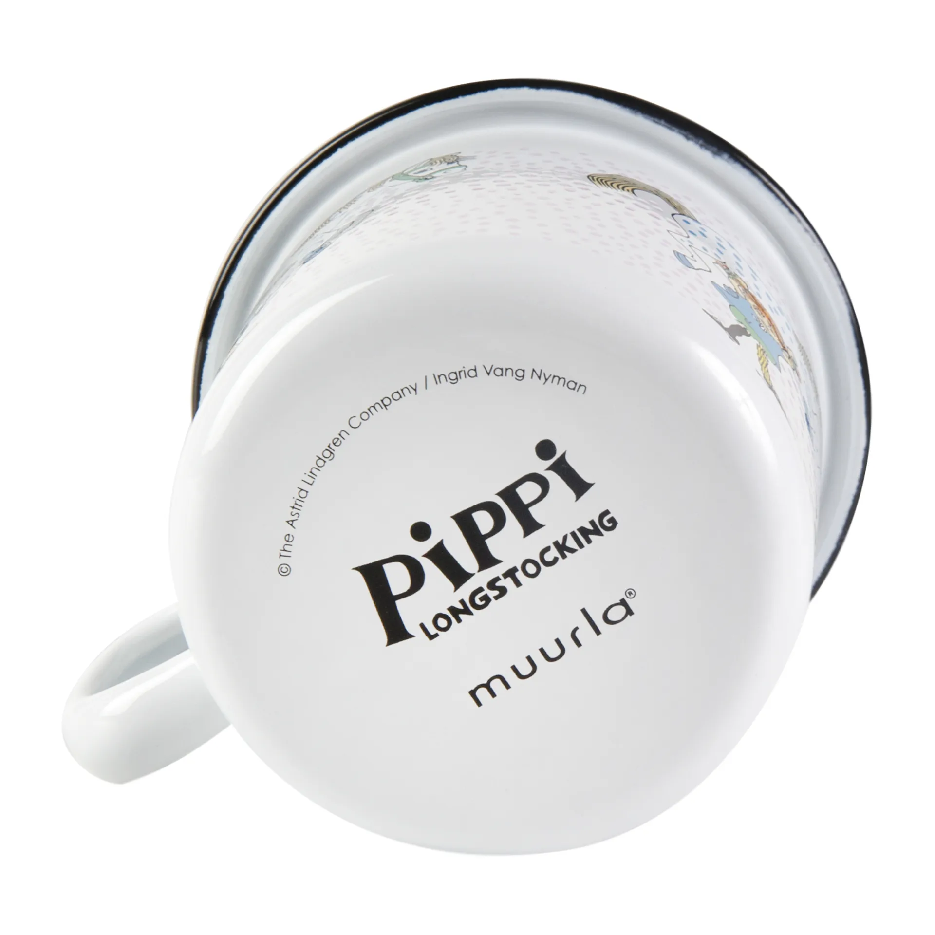 Taza esmaltada Pippi and the horse 2,5 dl, White Muurla