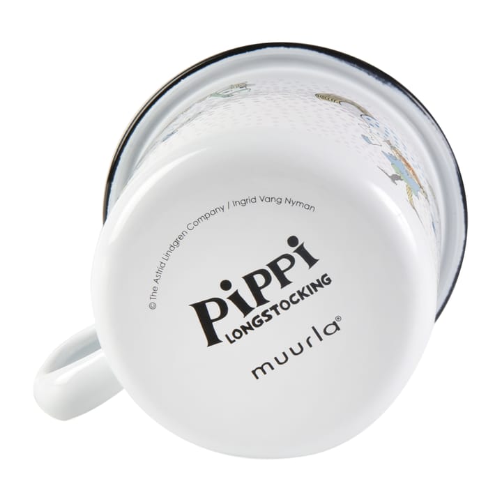 Taza esmaltada Pippi and the horse 2,5 dl, White Muurla