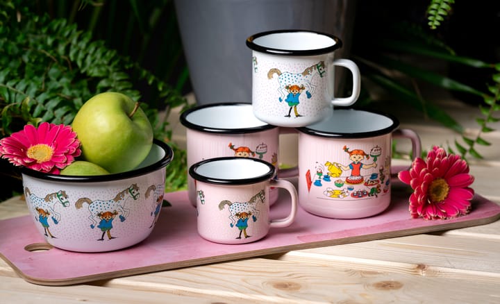 Taza esmaltada Pippi and the horse 2,5 dl, White Muurla