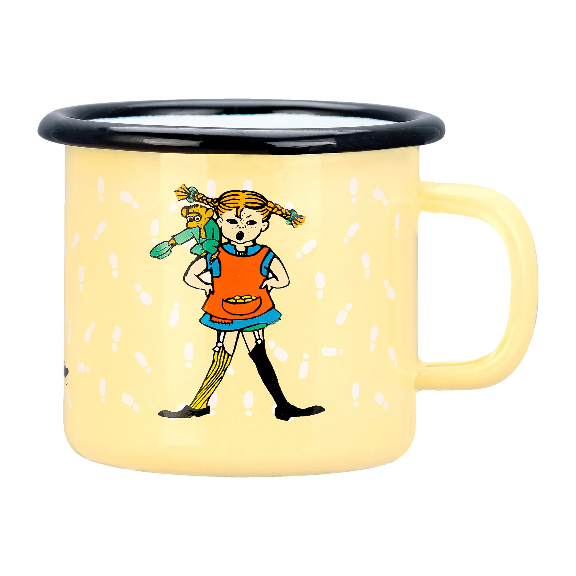 Taza esmaltada Pippi Långstrump 25 cl, Footsteps Muurla