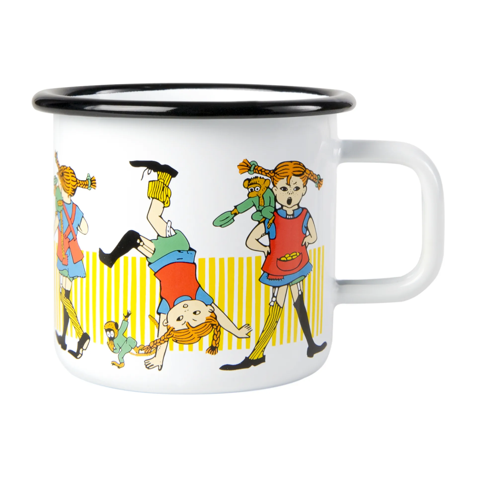 Taza esmaltada Pippi longstocking 3,7 dl, White Muurla