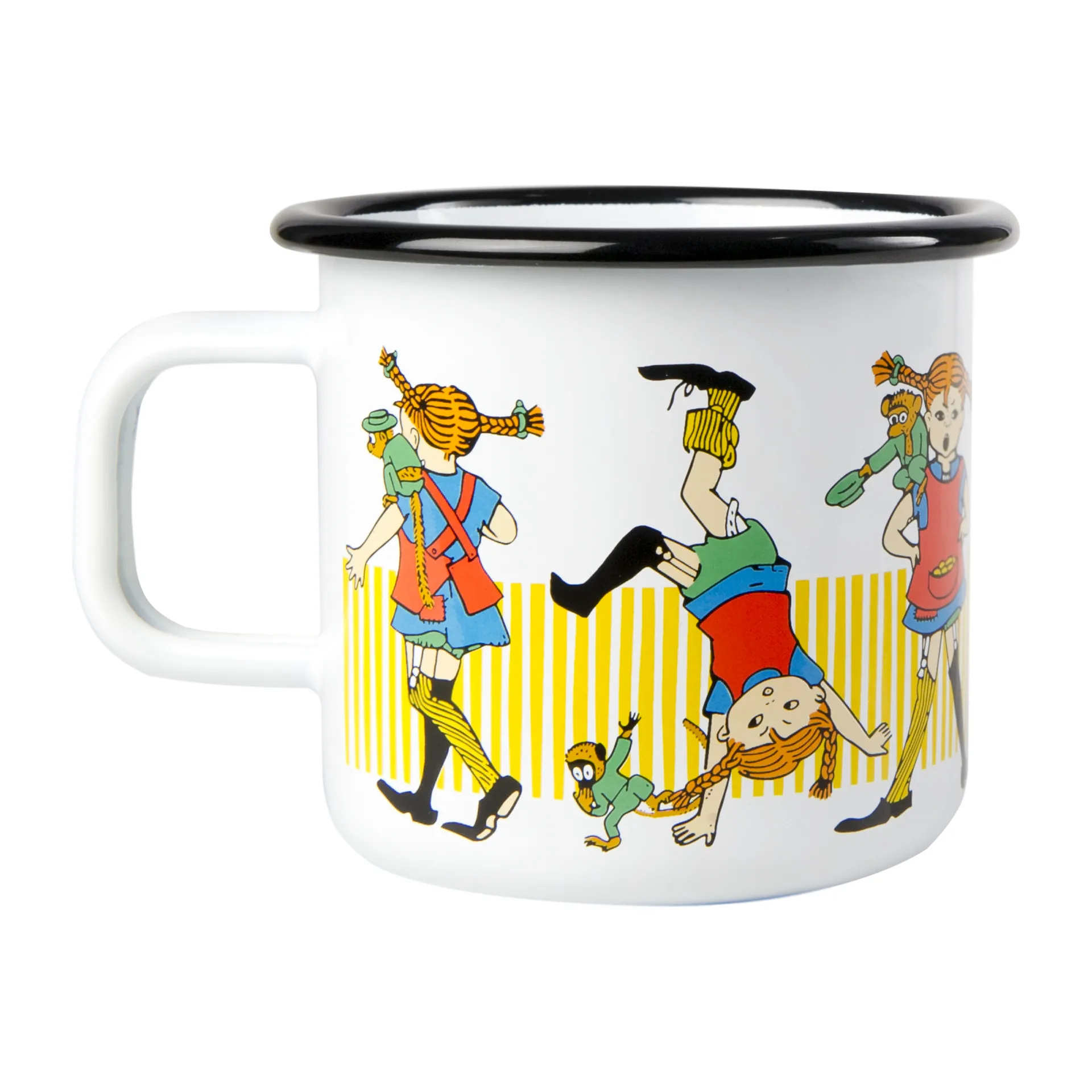 Taza esmaltada Pippi longstocking 3,7 dl, White Muurla