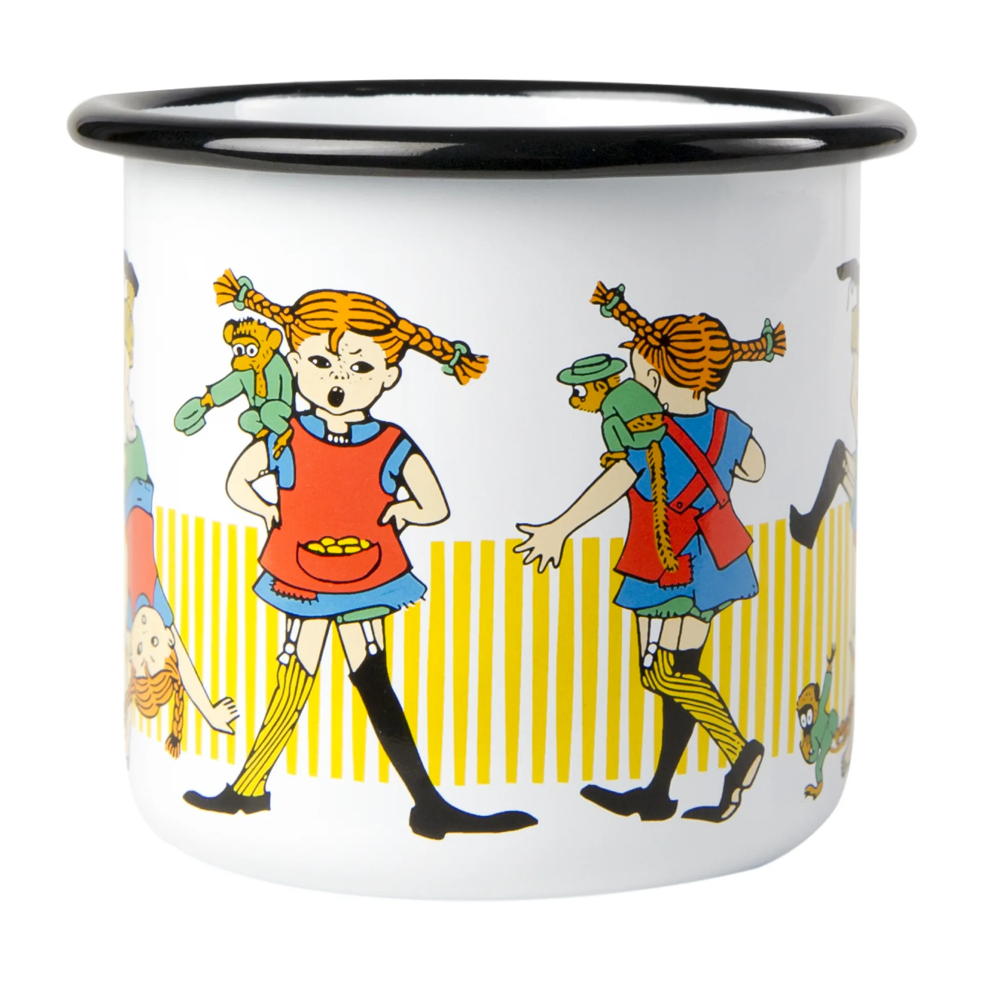 Taza esmaltada Pippi longstocking 3,7 dl, White Muurla