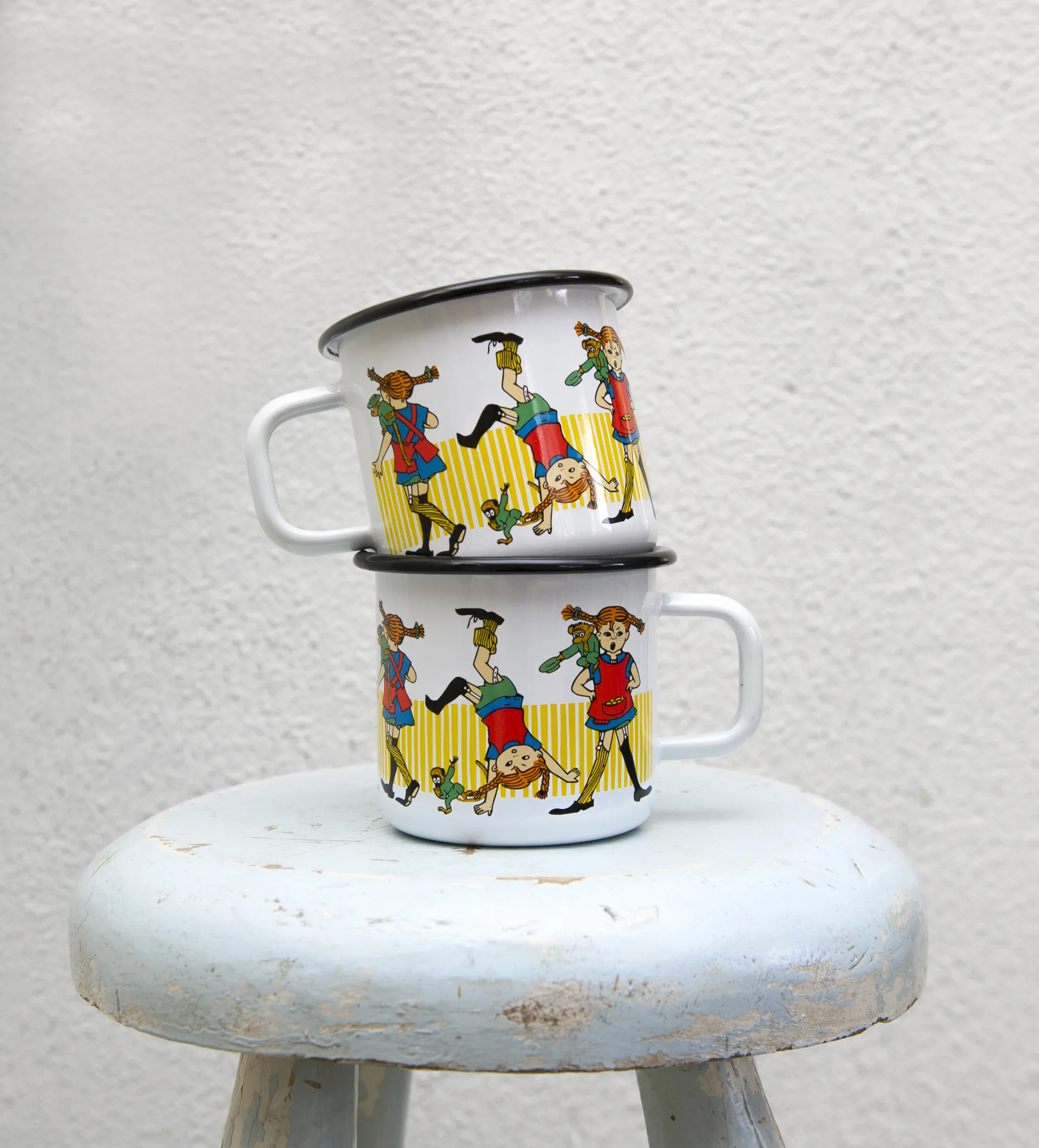 Taza esmaltada Pippi longstocking 3,7 dl, White Muurla