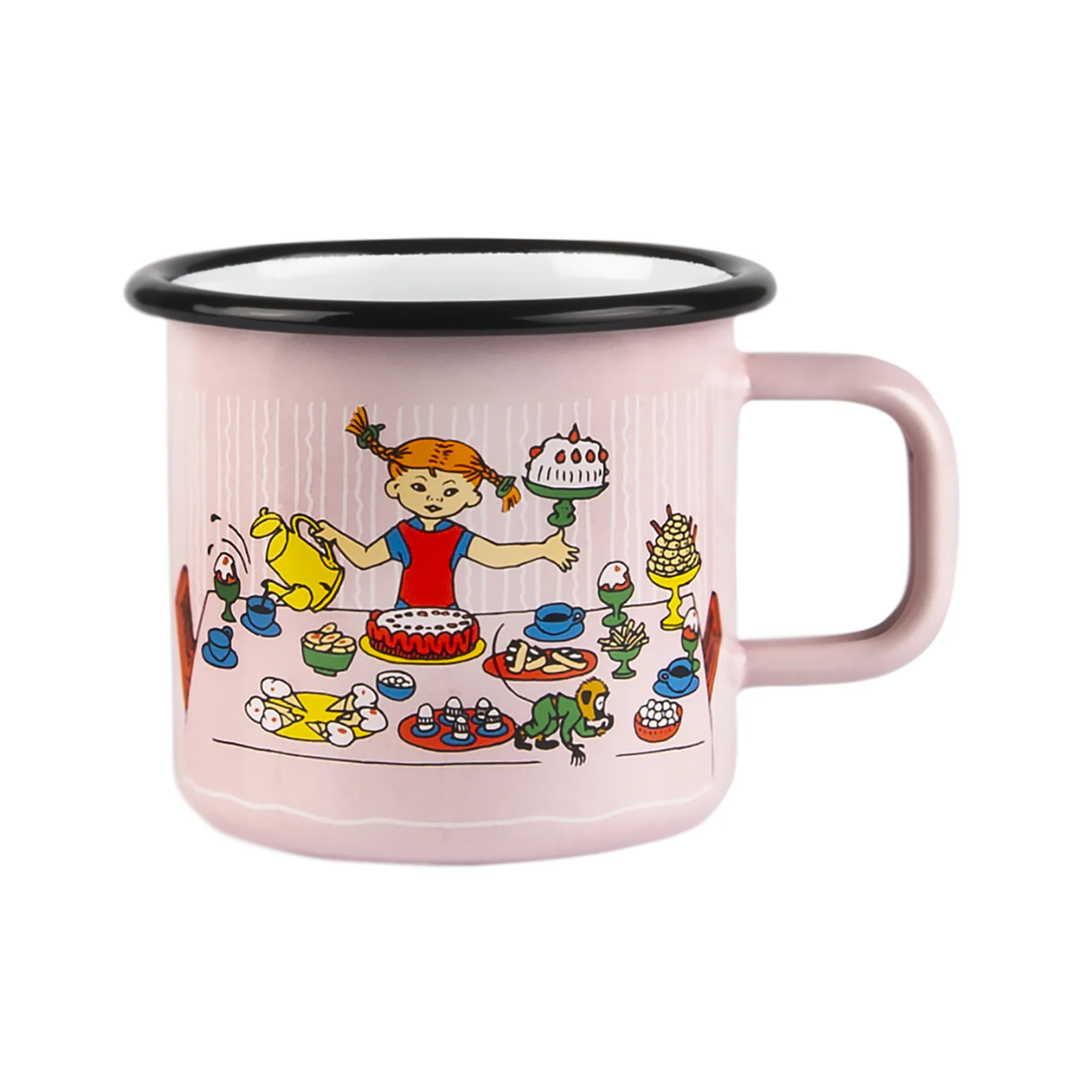 Taza esmaltada Pippi's birthday 3,7 dl, Pink Muurla