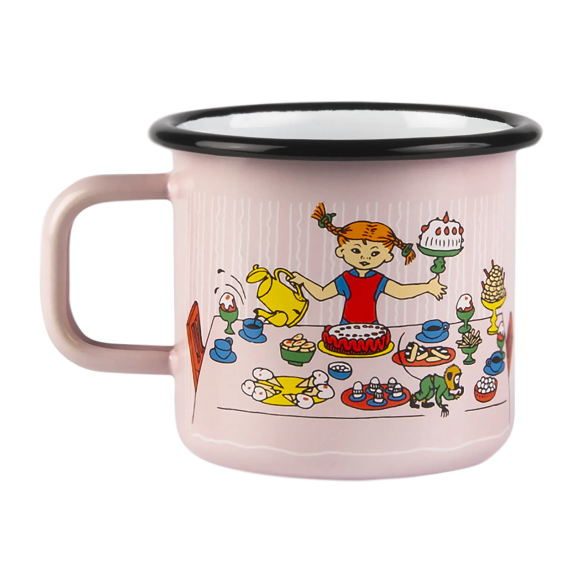 Taza esmaltada Pippi's birthday 3,7 dl, Pink Muurla