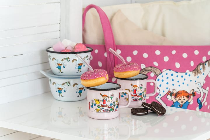 Taza esmaltada Pippi's birthday 3,7 dl, Pink Muurla