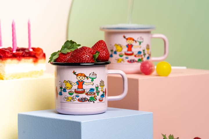 Taza esmaltada Pippi's birthday 3,7 dl - Pink - Muurla