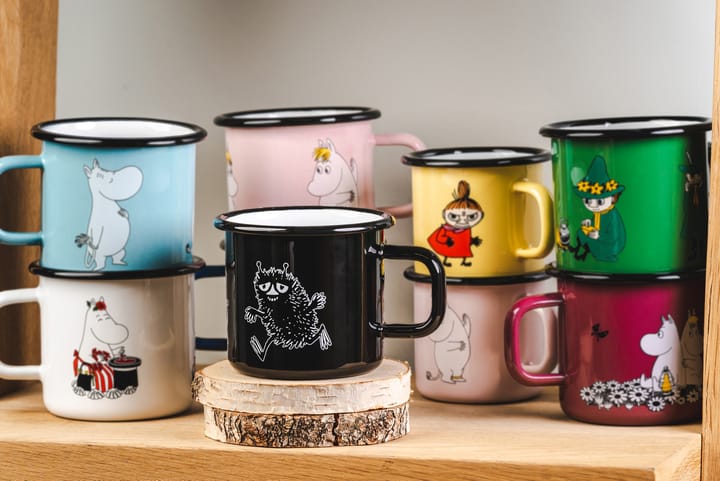 Taza esmaltada Stinky 37 cl, negro Muurla