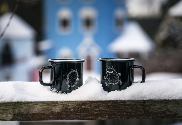 Taza esmaltada Stinky 37 cl, negro Muurla