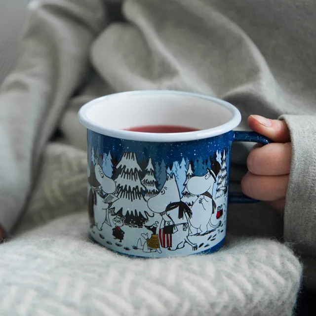 Taza esmaltada Winter forest, 8 dl Muurla