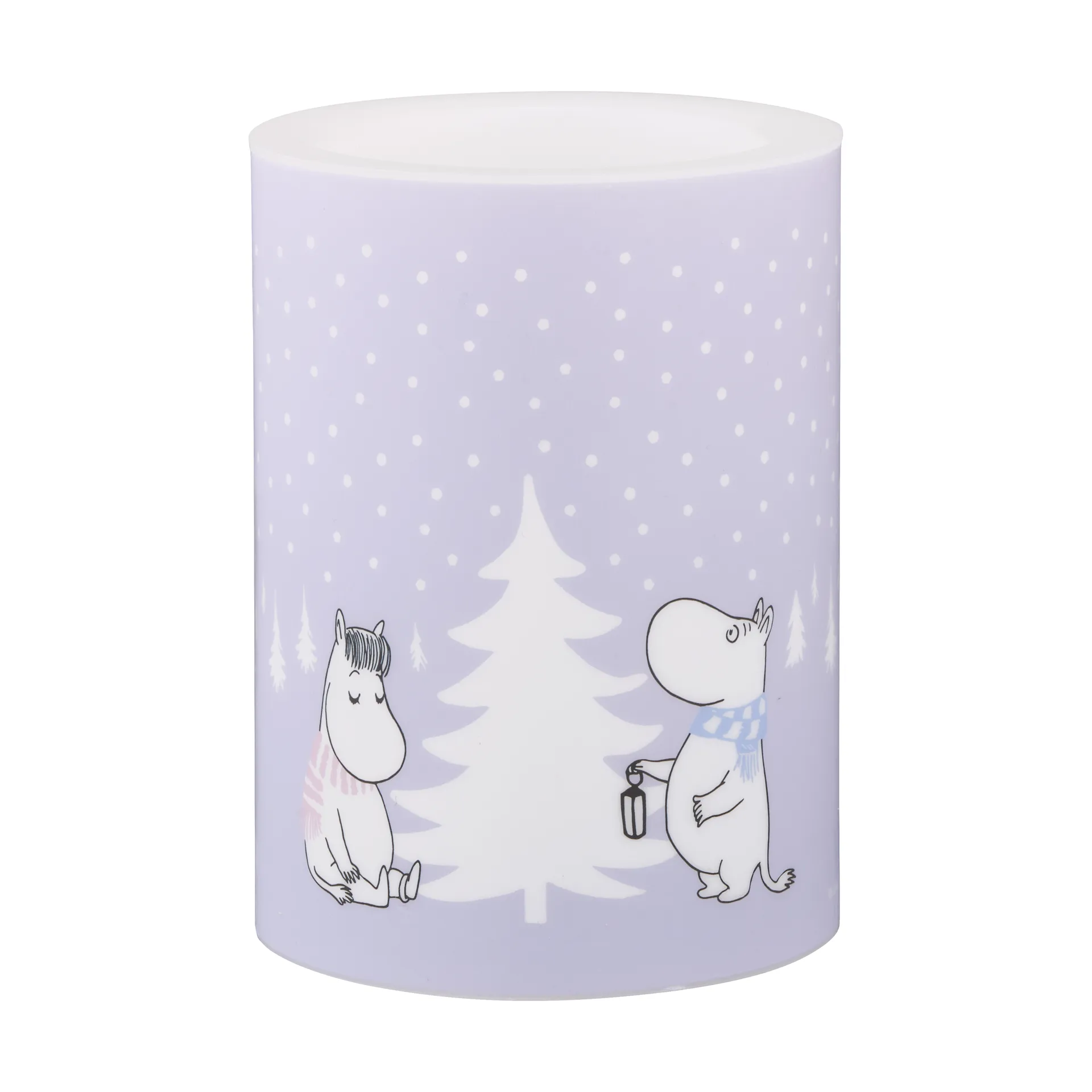 Vela gruesa LED Moomin 10 cm, Nevada Muurla