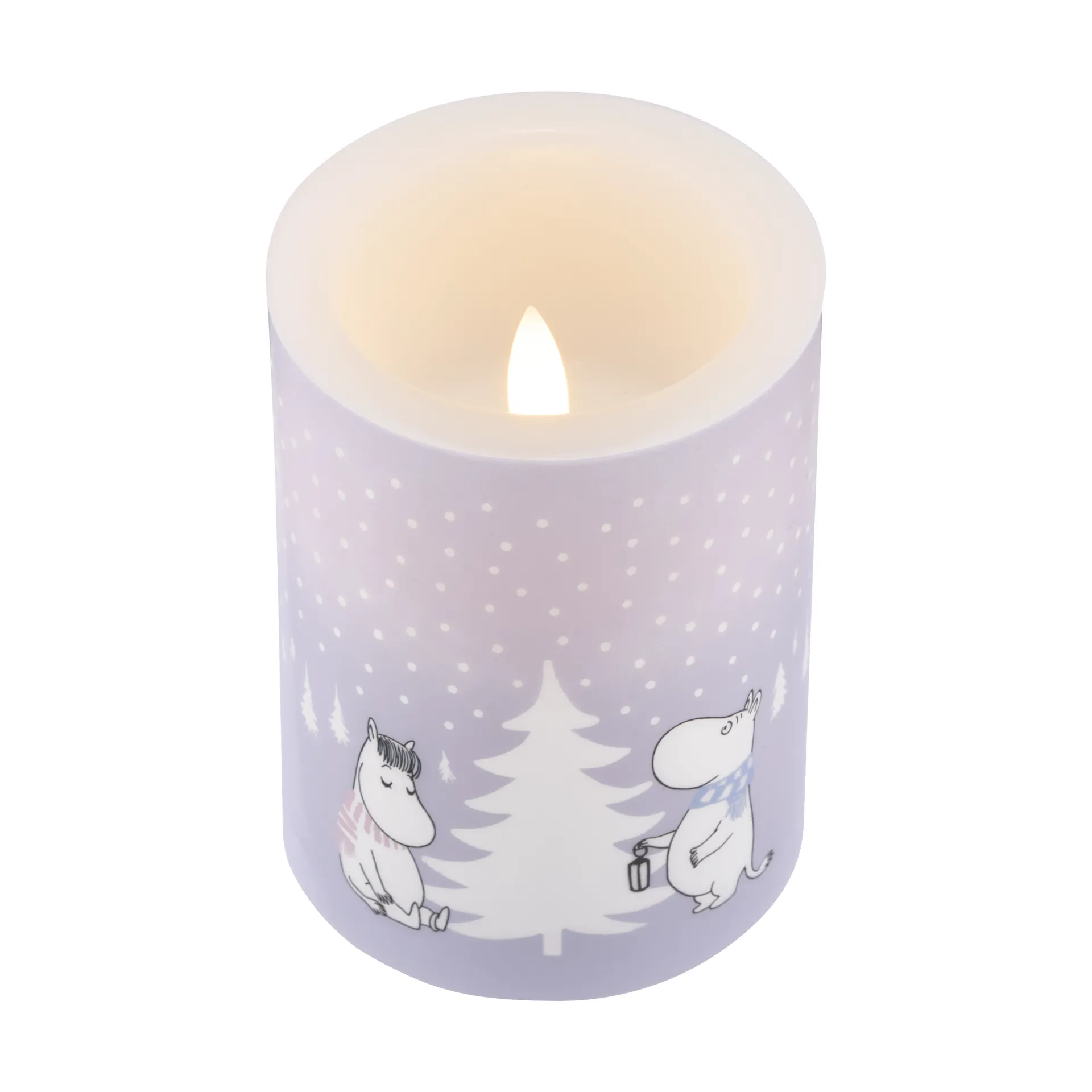 Vela gruesa LED Moomin 10 cm, Nevada Muurla