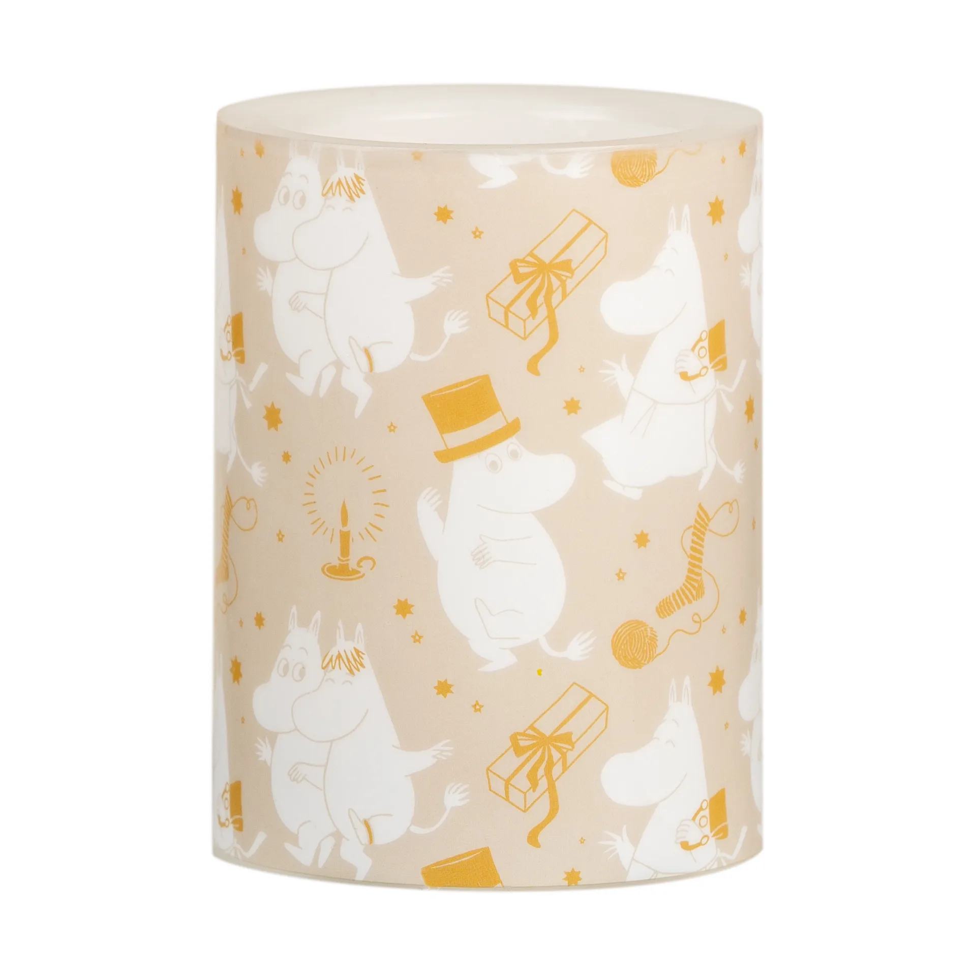 Vela gruesa LED Moomin 10 cm, Sparkling stars Muurla