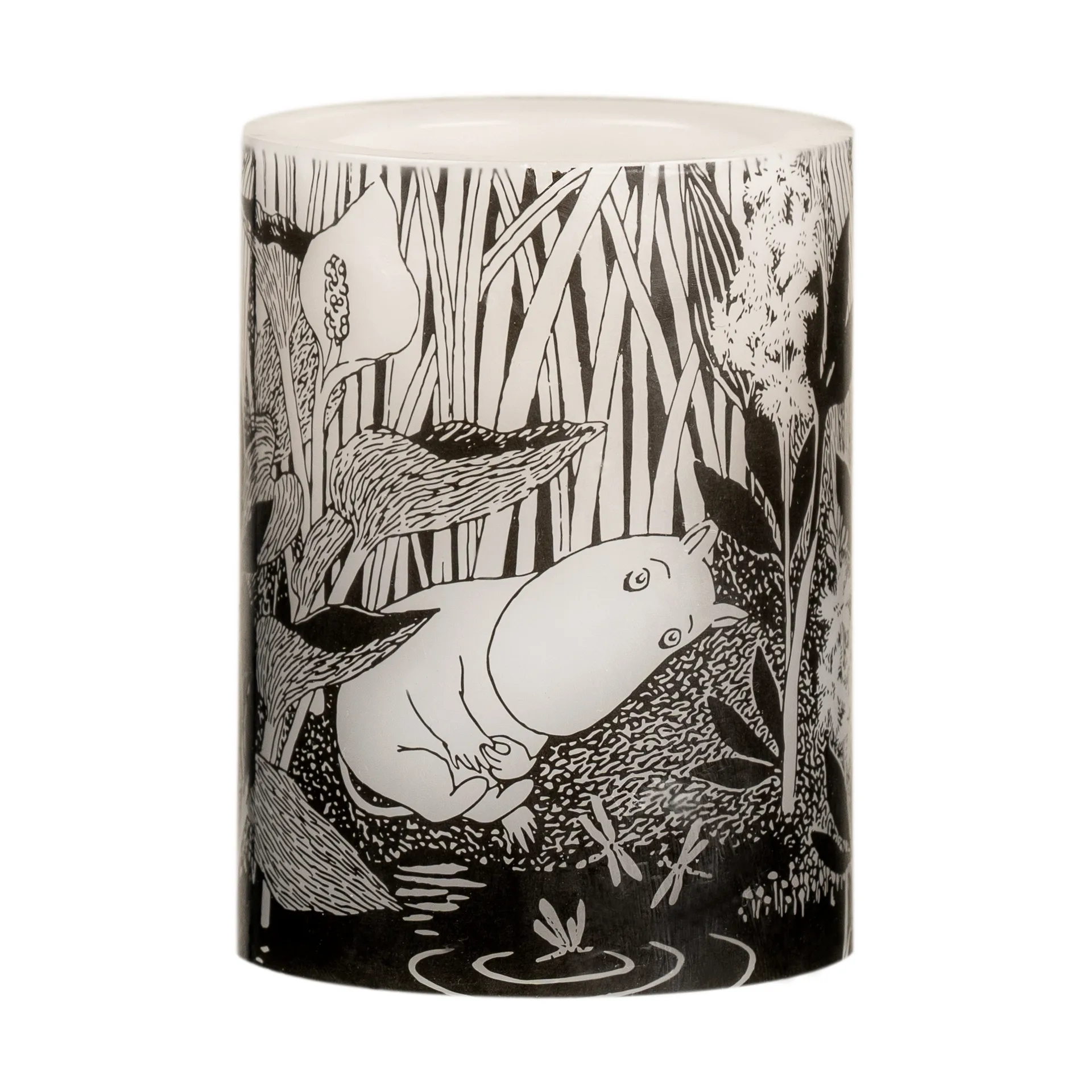 Vela gruesa LED Moomin 10 cm, The pond Muurla