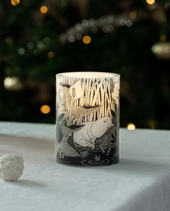 Vela gruesa LED Moomin 10 cm, The pond Muurla