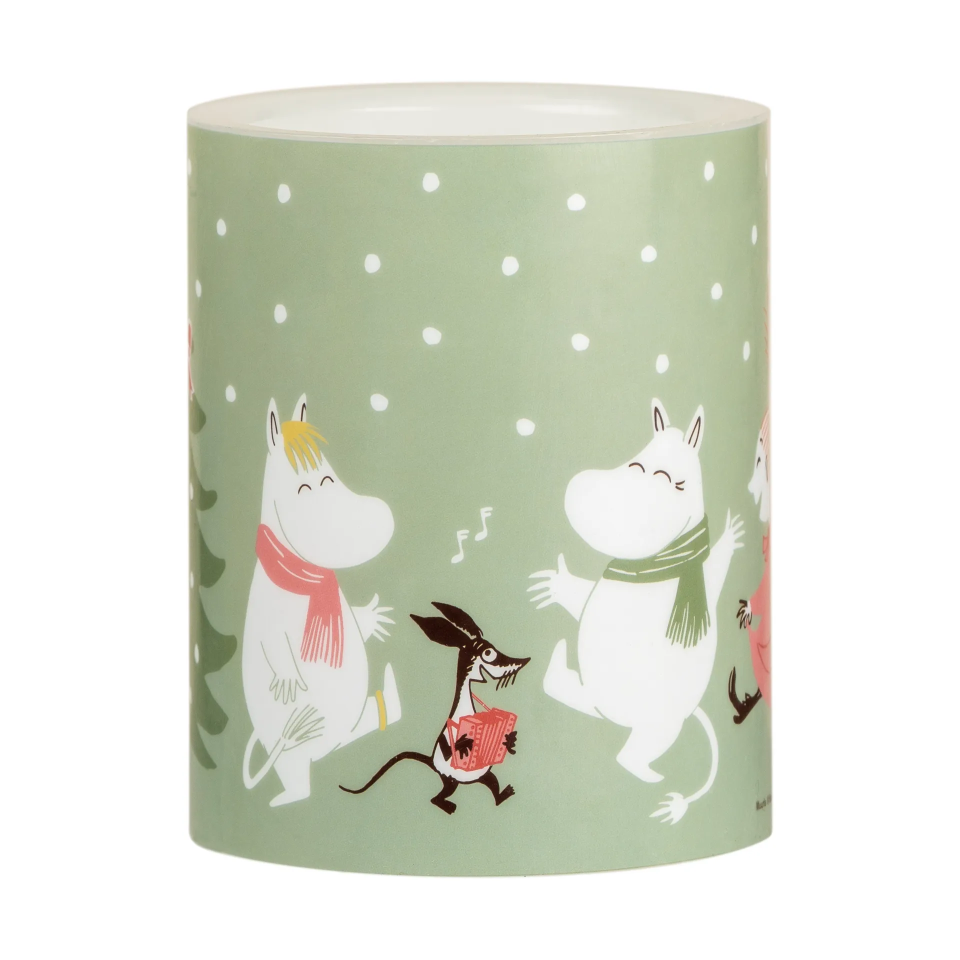 Vela gruesa LED Moomin 12,5 cm, Festive spirits Muurla