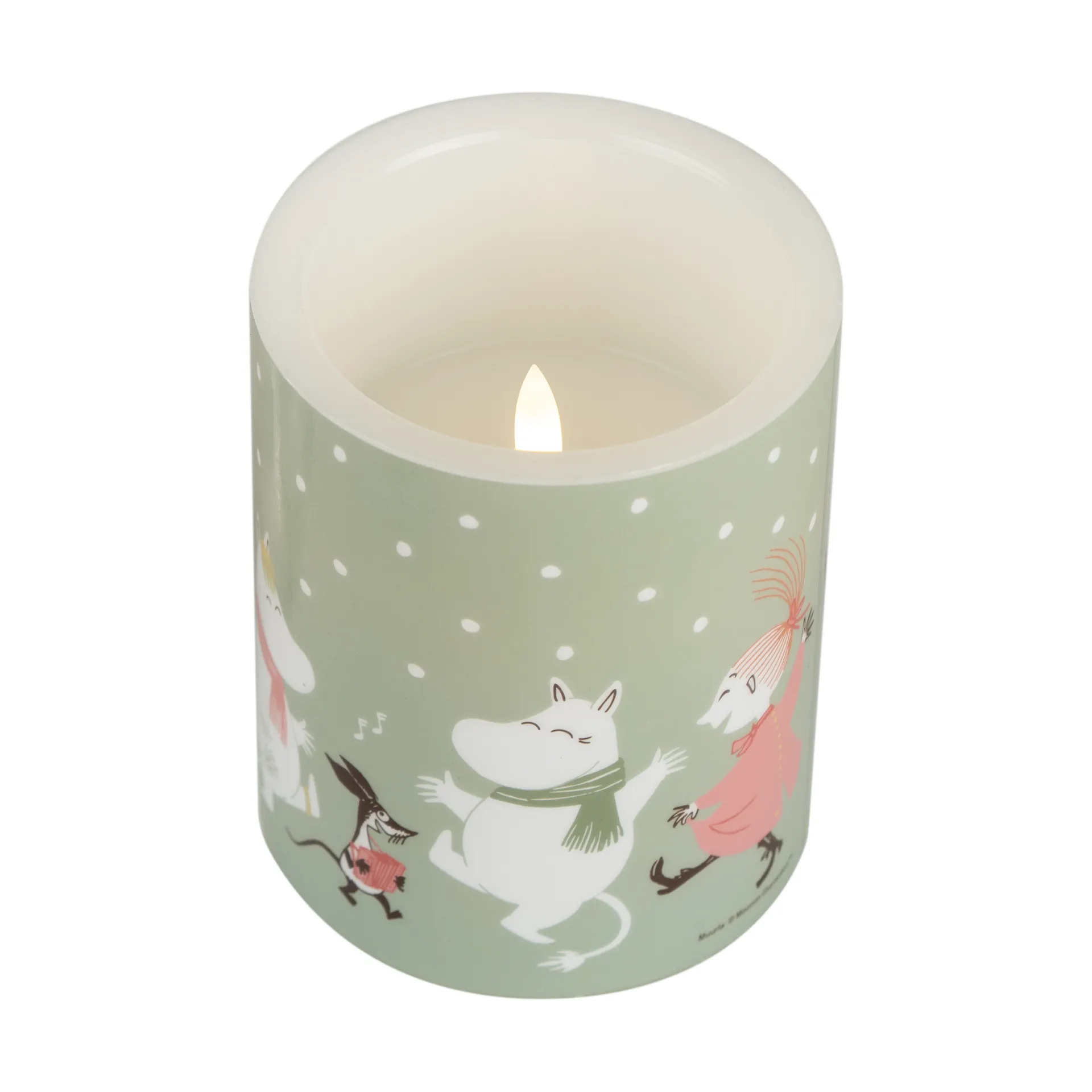 Vela gruesa LED Moomin 12,5 cm, Festive spirits Muurla