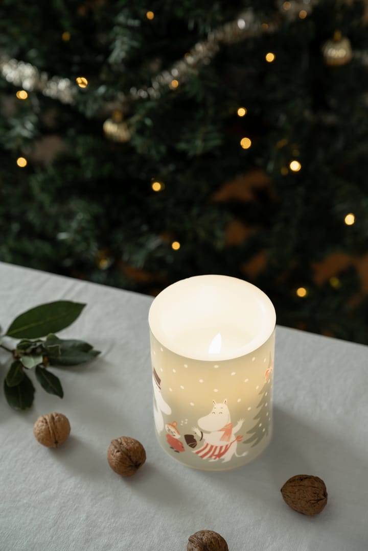 Vela gruesa LED Moomin 12,5 cm, Festive spirits Muurla