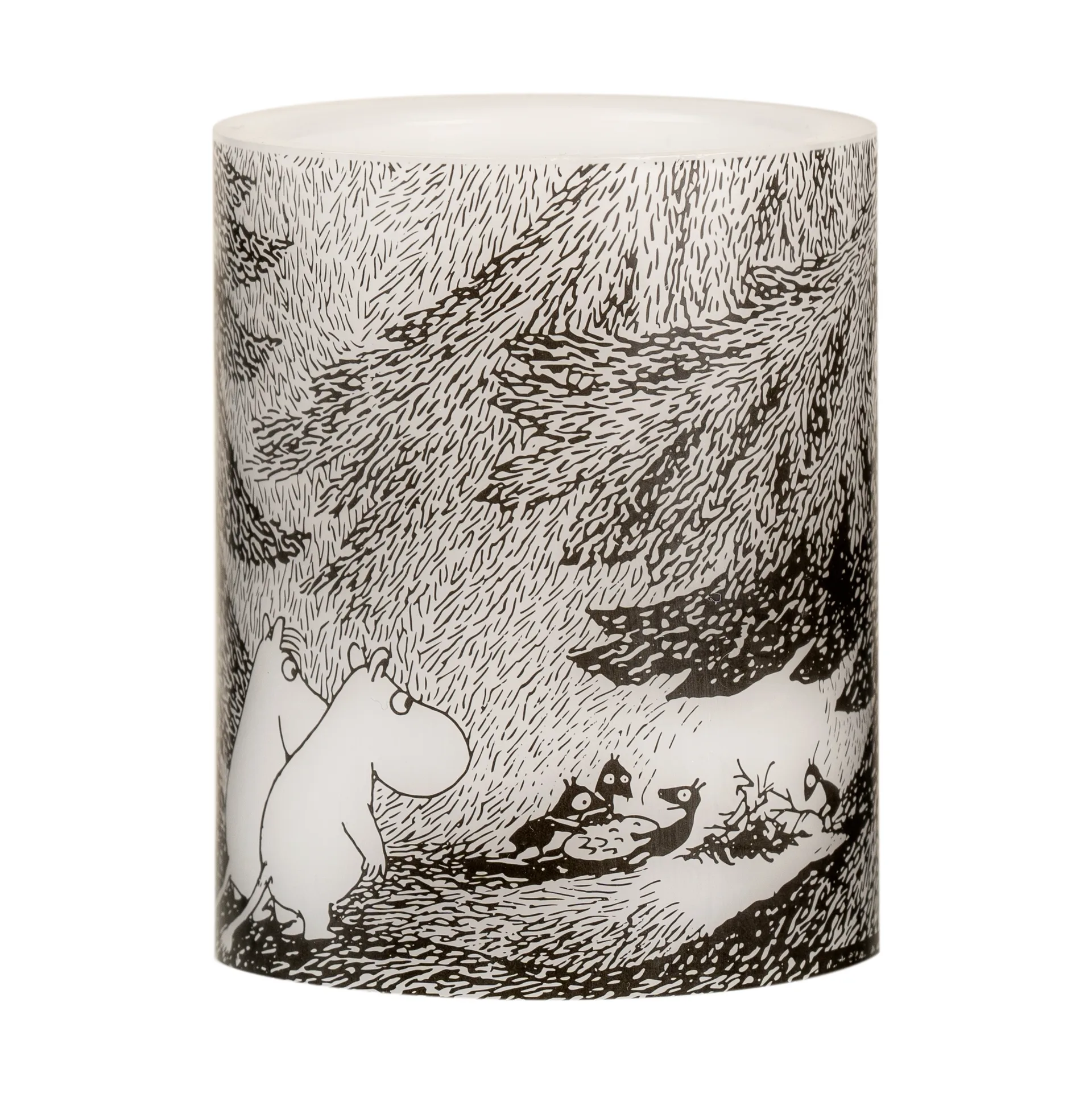 Vela gruesa LED Moomin 12,5 cm, Under the trees Muurla