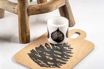 Vela gruesa Nordic The Birch Leaf 8 cm - blanco-negro - Muurla