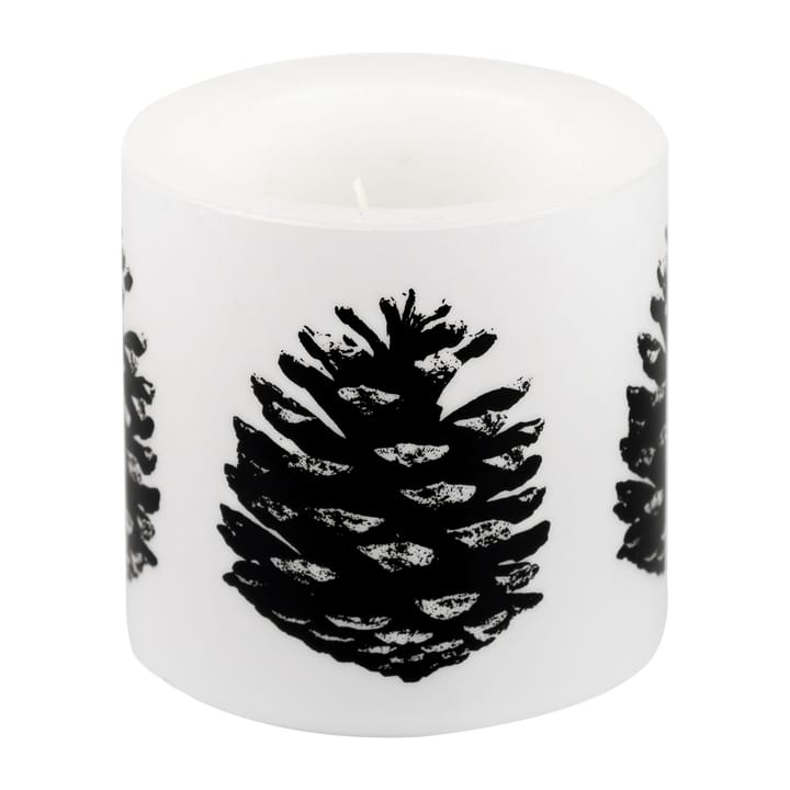 Vela gruesa Nordic The Pine Cone 8 cm - blanco-negro - Muurla