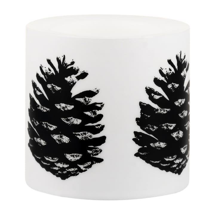 Vela gruesa Nordic The Pine Cone 8 cm - blanco-negro - Muurla
