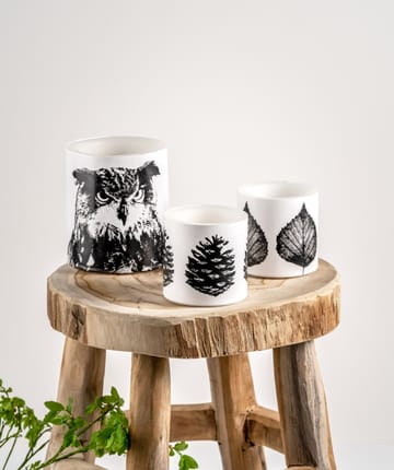 Vela gruesa Nordic The Pine Cone 8 cm - blanco-negro - Muurla