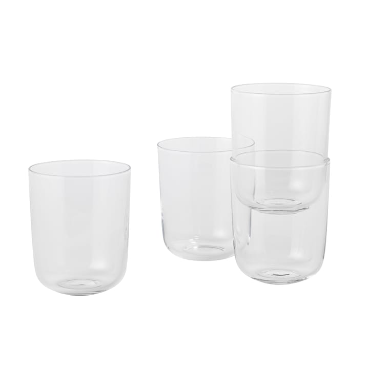 4 Vasos Corky altos - transparente - Muuto