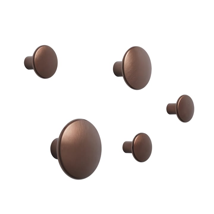 5 Colgadores The Dots, metal - Umber - Muuto