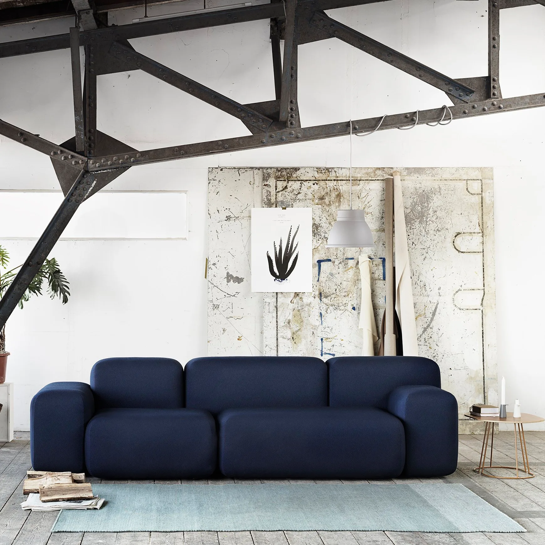 Alfombra Varjo, 170x240 cm, azul Muuto