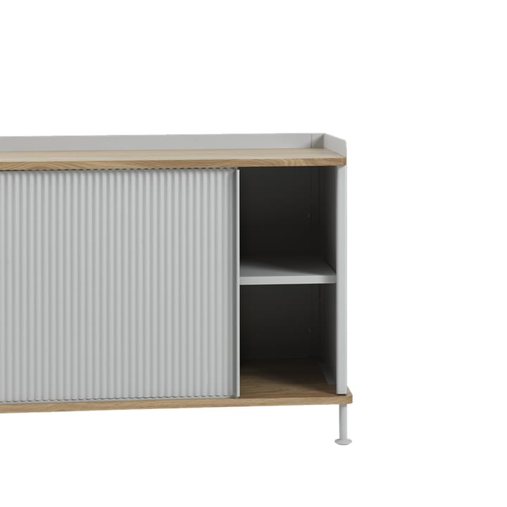 Aparador Enfold Low - Grey-Metal - Muuto