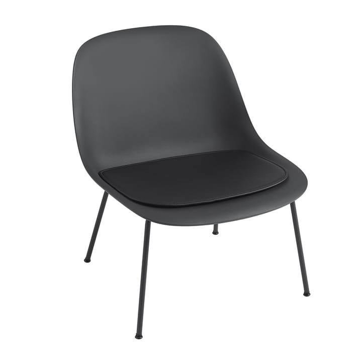 Asiento de sala Fiber , Cuero negro Muuto