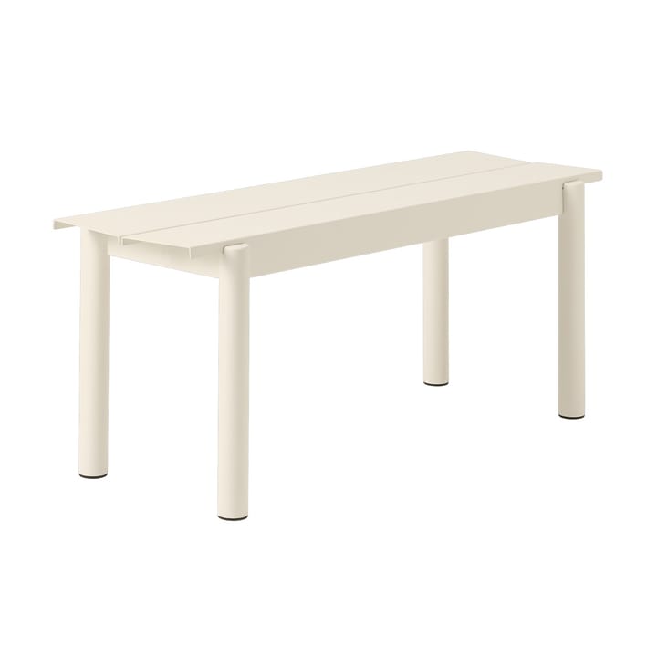 Banco de acero Linear steel bench 110 cm - blanco - Muuto