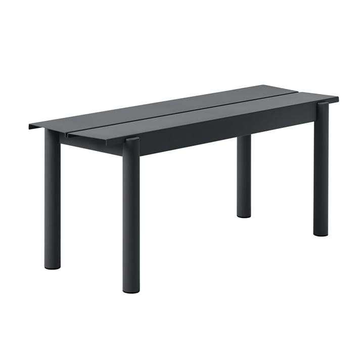 Banco de acero Linear steel bench 110 cm - negro - Muuto
