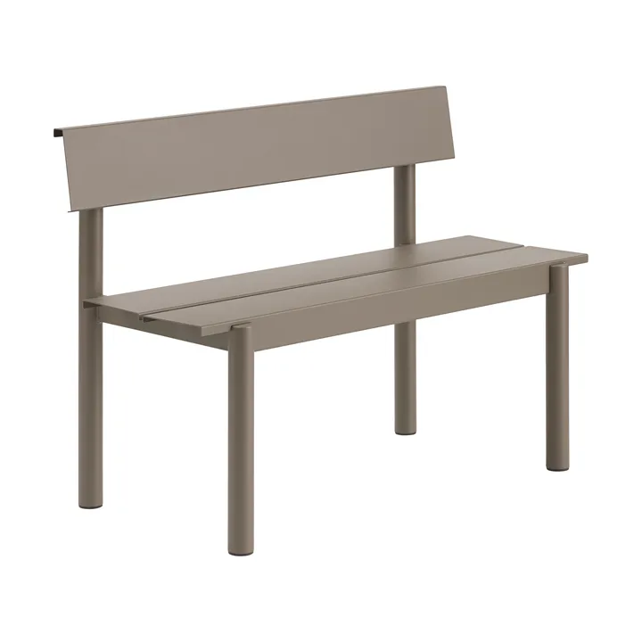 Banco de acero Linear steel bench 110 cm - Topo - Muuto