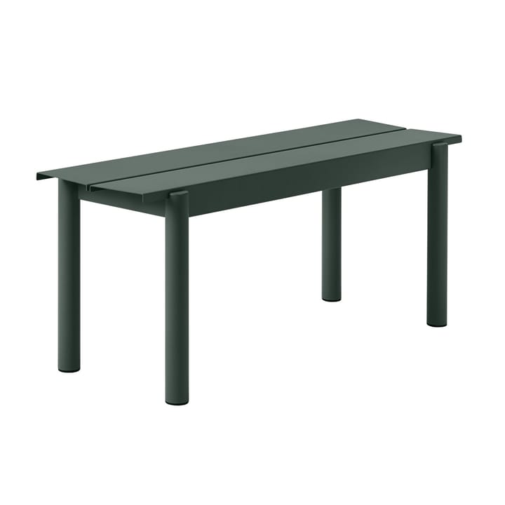 Banco de acero Linear steel bench 110 cm - verde oscuro - Muuto