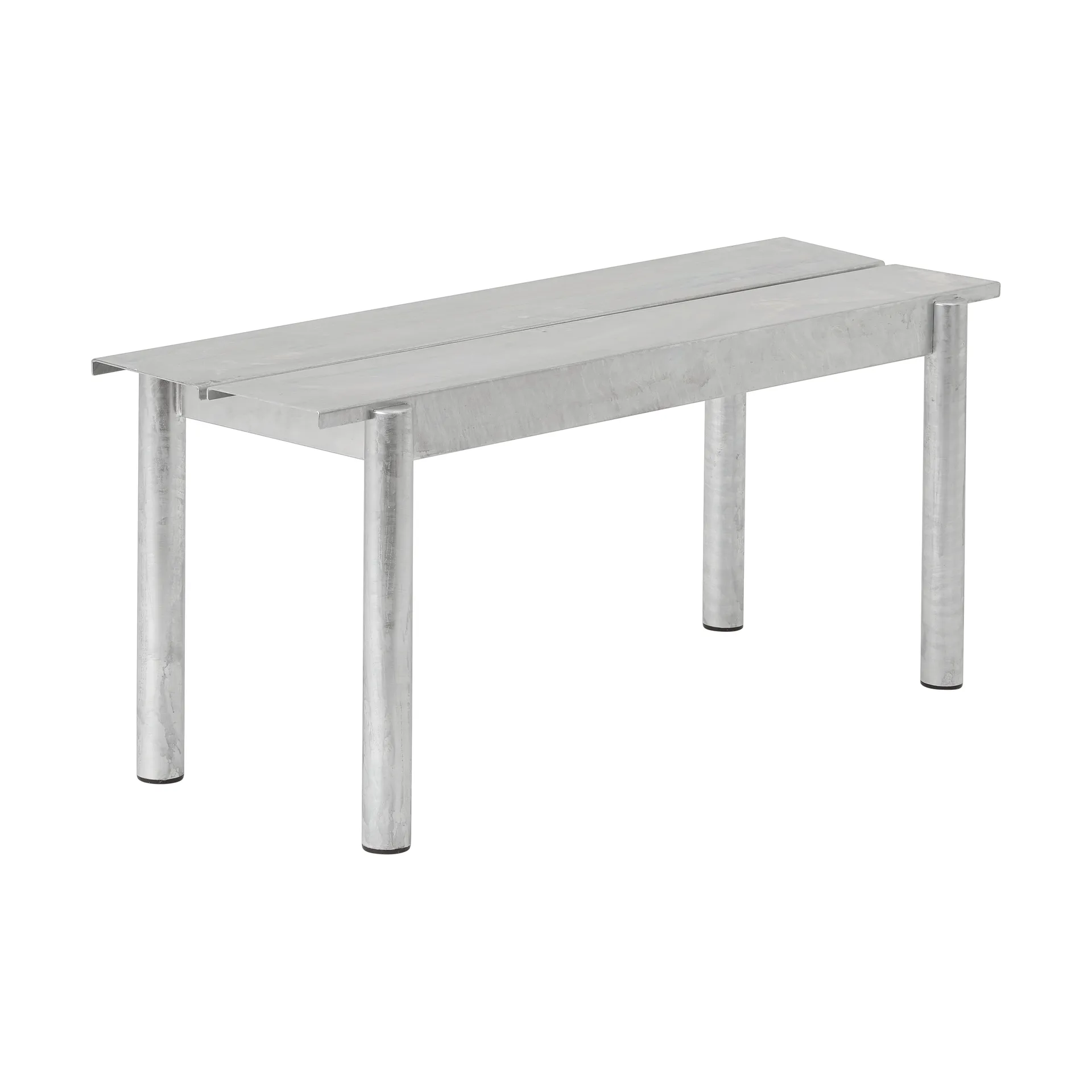 Banco de acero Linear steel bench 110 cm, Warm galvanized steel Muuto