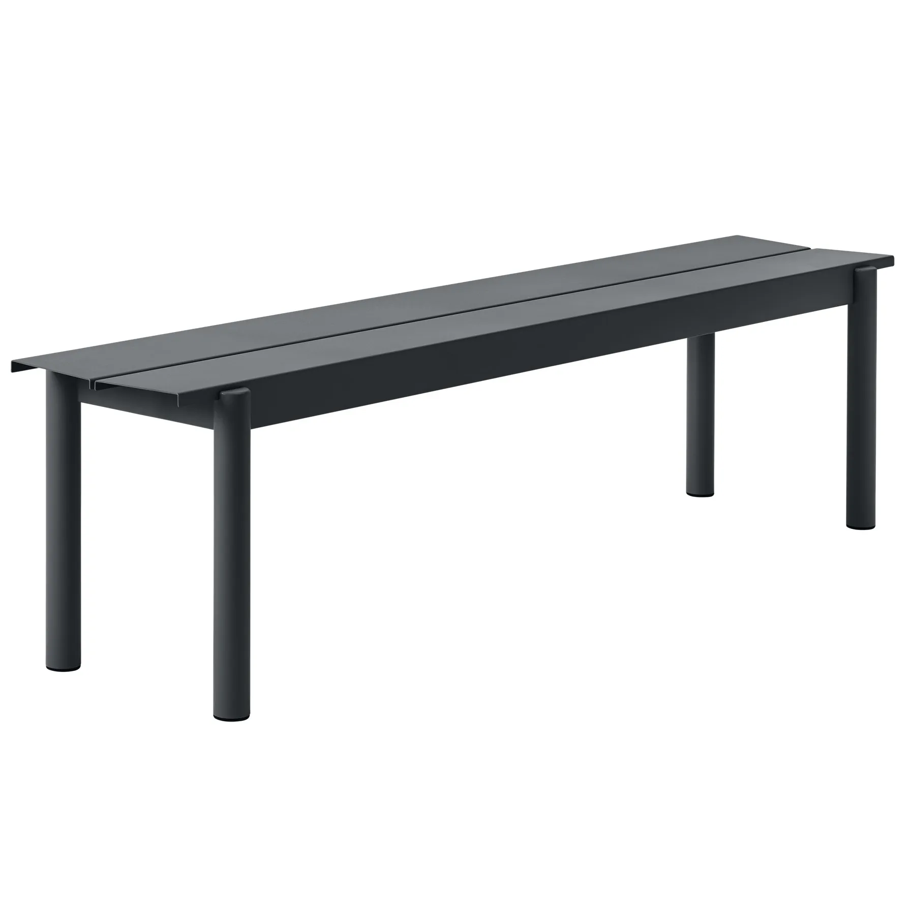Banco de acero Linear steel bench 170 cm, Black Muuto
