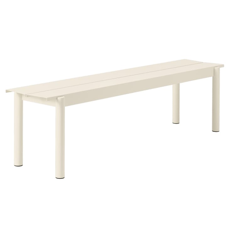 Banco de acero Linear steel bench 170 cm - blanco - Muuto