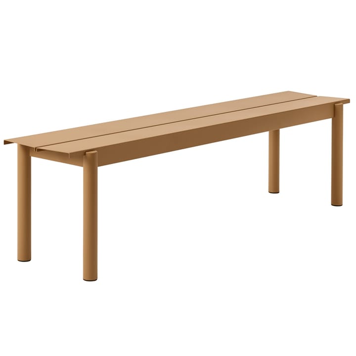 Banco de acero Linear steel bench 170 cm - naranja quemada - Muuto