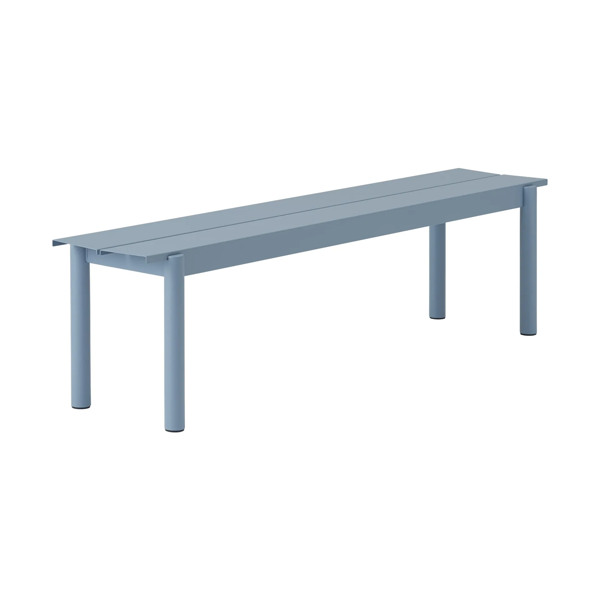 Banco de acero Linear steel bench 170 cm, Pale blue Muuto
