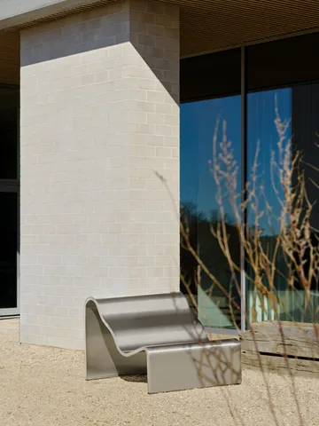 Banco Dream View  - Acero cepillado, 100 cm - Muuto